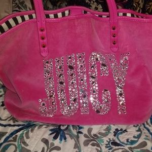 Pink velvet Juicy Couture purse